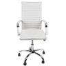 Cadeira de Escritório Esteirinha Base Cromada com Rodinha Fortt Turin Branco - Cef04-b - 7