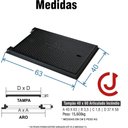 Ver imagem 3 de Tampa de Incêndio Registro Hidrante 40x60 Ferro Vermelha