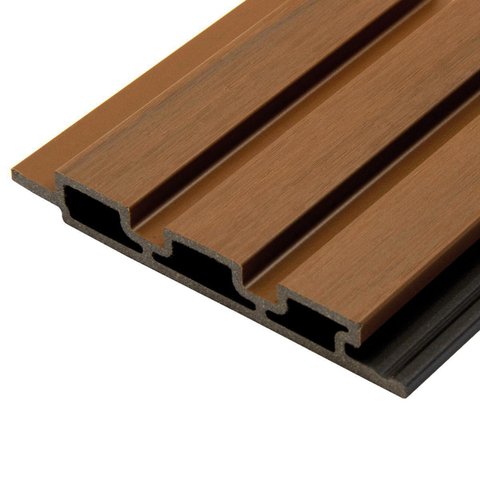 Painel Ripado para Área Externa Teca em Placas Wpc 290cm X 20cm Rm Decor