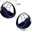 Ver imagem 4 de Cadeira Balanço Ninho Suspenso de Fibra com Almofada Impermeável