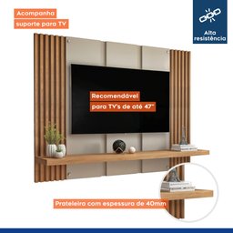 Painel para Tv até 47 Polegadas 1 Prateleira Bolonha - 3