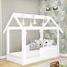 Cama Infantil Casinha Montessoriana 153,5cm com proteção lateral MC060 DJD - Branco - 1