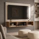 Ver imagem 1 de Painel para TV até 46 Polegadas MDF 120CMX89CM Atena Bege
