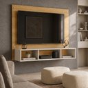 Ver imagem 1 de Painel para TV até 46 Polegadas MDF 120CMX89CM Atena Marrom