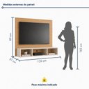 Ver imagem 7 de Painel para TV até 46 Polegadas MDF 120CMX89CM Atena Marrom