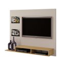 Ver imagem 3 de Painel para TV até 46 Polegadas MDF 145cmx120cm 2 Prateleiras Hades Bege Off White/Cinamomo