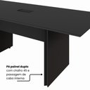 Ver imagem 5 de Mesa Reunião Retangular 2,00 m X 0,90 m Tampo e Pé Painel Duplo Chanfrado 45° com Caixa de