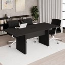 Ver imagem 1 de Mesa Reunião Retangular 2,00 m X 0,90 m Tampo e Pé Painel Duplo Chanfrado 45° com Caixa de