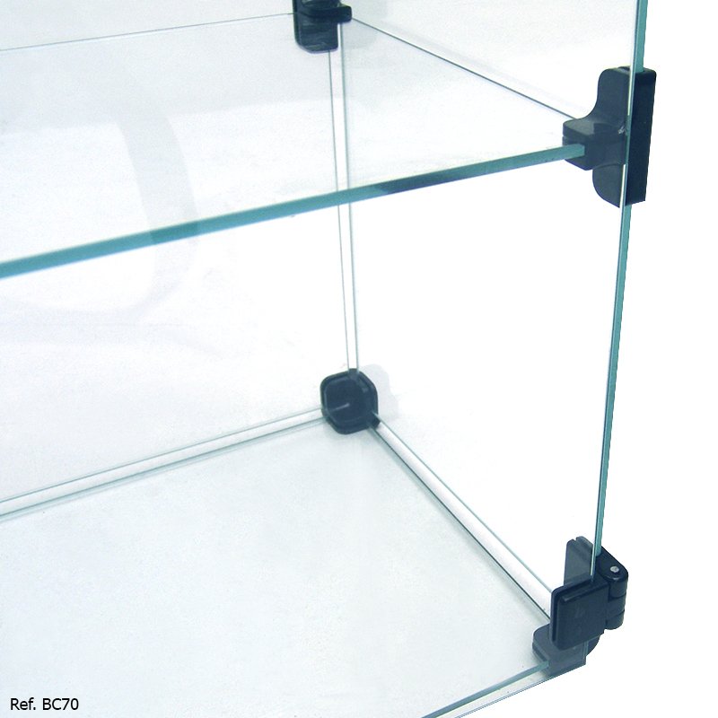 Expositor Modulado em Vidro com Portas e Porta Cadeado - 0,60 x 0,40 x 0,20 - 4