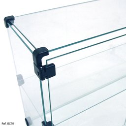 Expositor Modulado em Vidro com Portas e Porta Cadeado - 0,60 x 0,40 x 0,20 - 3