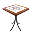 Ver imagem 2 de Cj Mesa Madeira Azulejo 60x60cm - Bistrô Fixa 78cm + 4 Cadeiras 43 - Natural - More Wine