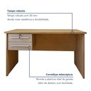 Ver imagem 3 de Mesa para Computador Byte 1 Gaveta 116cm Cinamomo e Off White Marrom