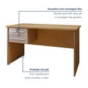 Ver imagem 6 de Mesa para Computador Byte 1 Gaveta 116cm Cinamomo e Off White Marrom