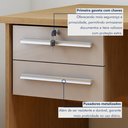 Ver imagem 5 de Mesa para Computador Byte 1 Gaveta 116cm Cinamomo e Off White Marrom