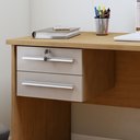 Ver mais imagens de Mesa para Computador Byte 1 Gaveta 116cm Cinamomo e Off White Marrom