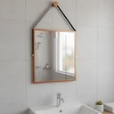 Ver imagem 5 de Espelho Quadrado Adnet Moldura Alumínio C/alça 50cm+ Suporte