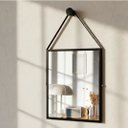 Ver imagem 1 de Espelho Quadrado Adnet Moldura Alumínio C/alça 50cm+ Suporte