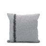 Capa para Almofada Tricoline Eco Cinza Bordado Marinho 45x45 Cubolab - 2