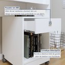 Ver imagem 7 de Escrivaninha Mesa Escritório 1 Gaveta com Rodízios Giga