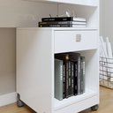 Ver imagem 4 de Escrivaninha Mesa Escritório com Rodízios 120cm Giga Branco