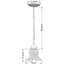Ver imagem 2 de Pendente Lustre Corrente Branca 1 Tuipa Caracol Vidro Fosco