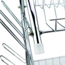 Ver imagem 7 de Escorredor Loucas Duplo Cromado Organizador Pia Armario Bancada Suporte Porta Copo Talheres Prato