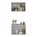 Ver imagem 4 de Kit Armário de Cozinha e Balcão 2 Portas Multimóveis Mp2163 Branco