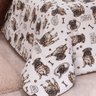 Edredom Diverkids Solteiro Infantil Malha Estampada 1 Peça - Cachorro Pug Marrom - 4