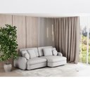 Ver imagem 2 de Sofá Denver Retrátil e Reclinável 2,14m em Chenille Cinza Claro - Home Mobily