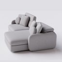 Ver imagem 7 de Sofá Denver Retrátil e Reclinável 2,14m em Chenille Cinza Claro - Home Mobily