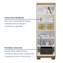 Ver imagem 7 de Armário Multiuso 2 Portas com Chave e 5 Prateleiras Asteca Marrom/Cinamomo