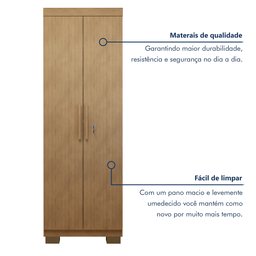 Armário Multiuso 2 Portas com Chave e 5 Prateleiras Asteca   - 8
