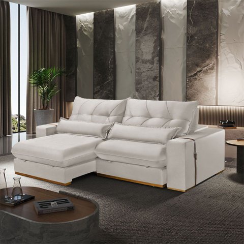 Sofá Retrátil e Reclinável 250 Cm Braço 25 Cm Lake Meu Sofá Online