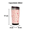Ver imagem 4 de Copo Térmico 500ml Inox Amor e Flores Love And Flowers