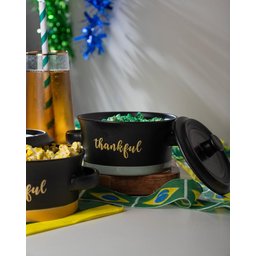 Cj 2 Copos Altos de Vidro com Borda Dourada Lines 400ml - 5