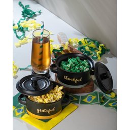 Cj 2 Copos Altos de Vidro com Borda Dourada Lines 400ml - 7