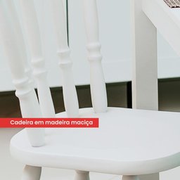 Cadeira Ditália Madeira Maciça Eucalipto Cor:branco - 6