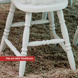 Cadeira Ditália Madeira Maciça Eucalipto Cor:branco - 5