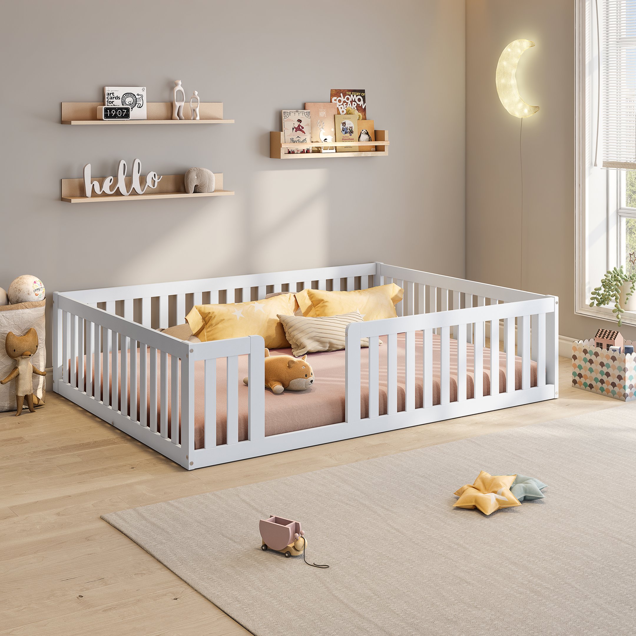 Cama Montessoriana Casal Com Grade Giulia Casatema