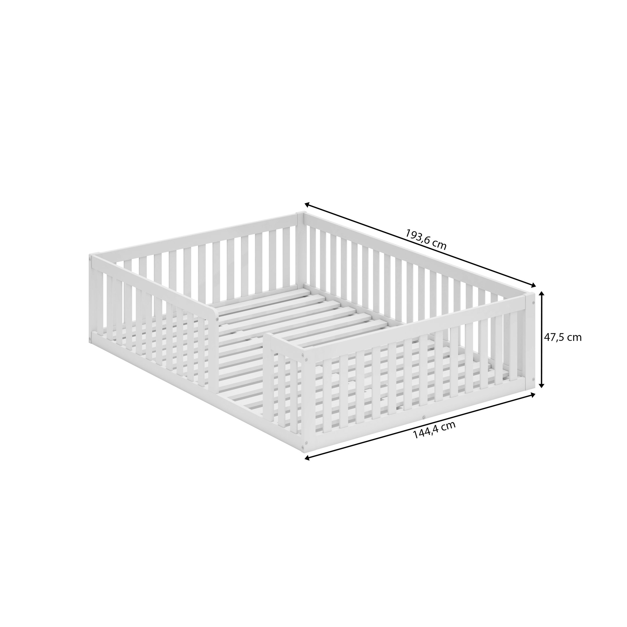 Cama Montessoriana Casal Com Grade Giulia Casatema - 3