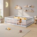Ver imagem 1 de Cama Montessoriana Casal com Grade Giulia Casatema MadeiraOriginals Branco