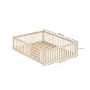 Ver imagem 3 de Cama Montessoriana Casal com Grade Giulia Casatema MadeiraOriginals Marrom/Bege