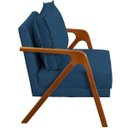 Ver imagem 4 de Kit 2 Poltrona Decorativa para Sala Recepção Consultório Reforçada em Madeira Maciça Shine Suede