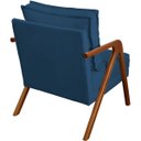 Ver imagem 5 de Kit 2 Poltrona Decorativa para Sala Recepção Consultório Reforçada em Madeira Maciça Shine Suede