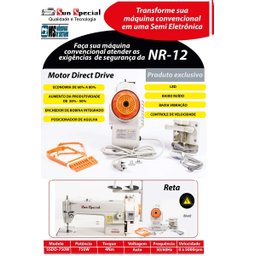 Reta Industrial Siruba Nova +mesa+motor Direc Drive Bivolt - 7