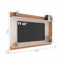 Ver imagem 3 de Painel New York para Tv 65” 2 Puertas J Carvalho - Freijo/off White