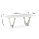 Ver imagem 4 de Mesa de Jantar 6 Lugares Retangular Tampo Vidro/MDF Lavanda