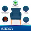 Ver imagem 3 de Kit com 2 Poltronas com Capitonê Clássica Confortável para Sala e Quarto Ana Suede
