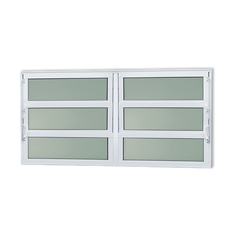 Basculante Alumínio 2 Seções 60 x 120 Elite V.Boreal Branco Brimak