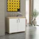 Ver imagem 6 de Kit 2 Peças Balcão Baixo 2 Portas com Gaveteiro Volante 3 Gavetas Tamburato